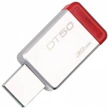 金士頓（Kingston）USB3.1 32GB 金屬U盤 DT50 高速車載U盤 紅色