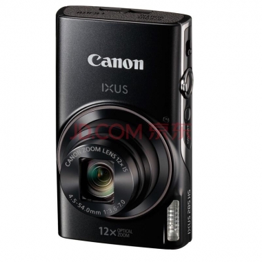 佳能（Canon）IXUS 285 HS 數碼相機（2020萬像素 12倍光學變焦 25mm超廣角 支持Wi-Fi和NFC）黑色